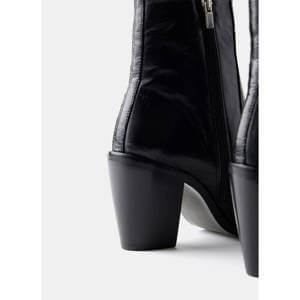 Mint Velvet Black Leather Ankle Boots